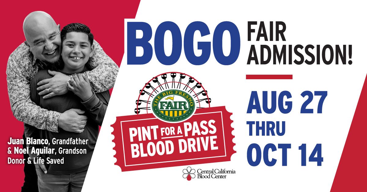 Big Fresno Fair \u201cPint for a Pass\u201d Blood Drive 