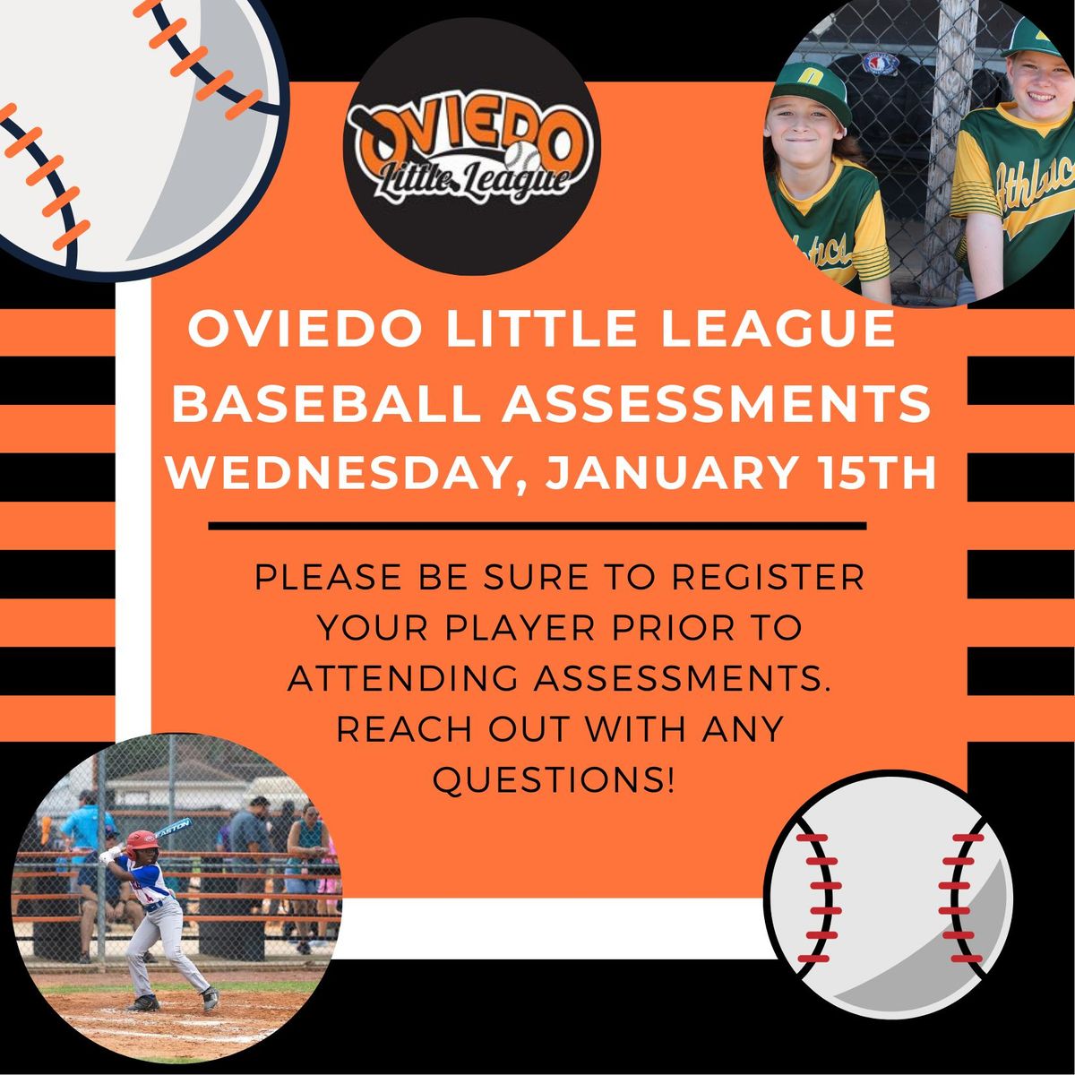 Baseball Assessments - Wednesday