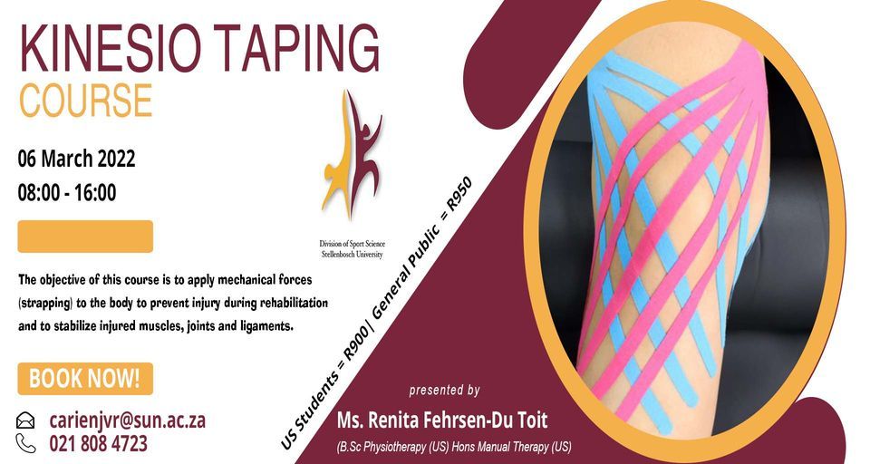 Kinesio Taping course, Division of Sport Science Stellenbosch