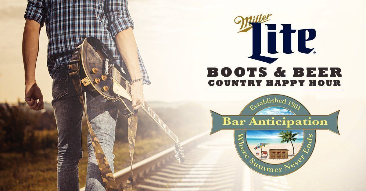 Miller Lite Boots and Beers Country Happy Hour at Bar Anticipation