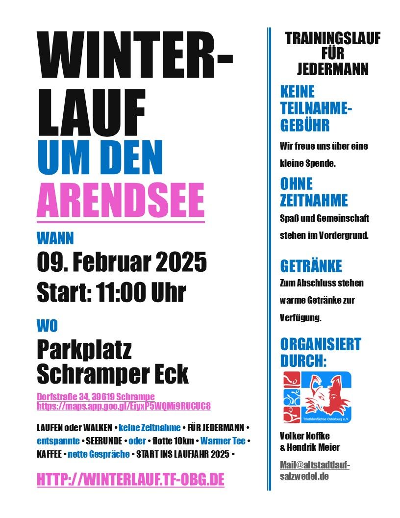 Winterlauf um den Arendsee