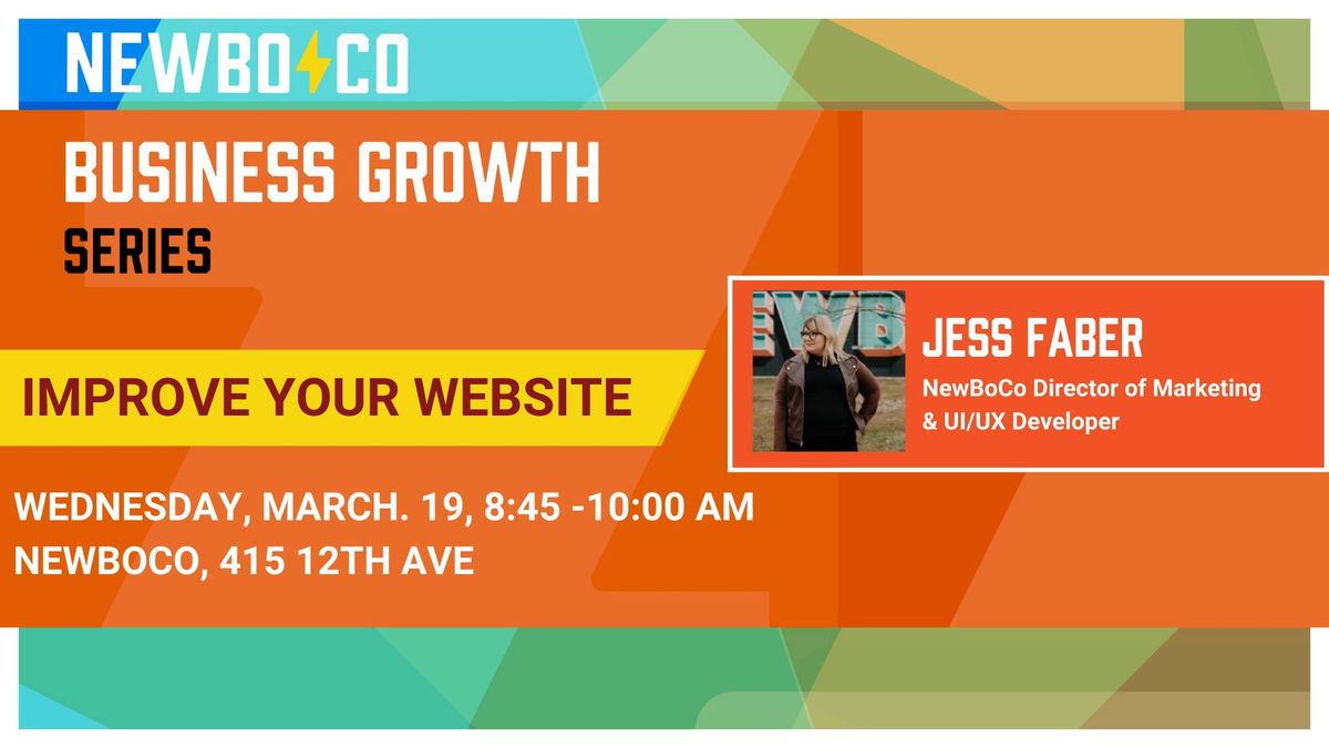 Business Growth Series: Improve your Website 