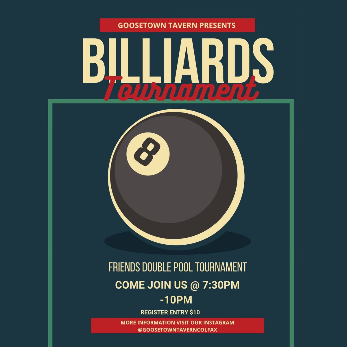 Pool Tournament - Every Monday Night