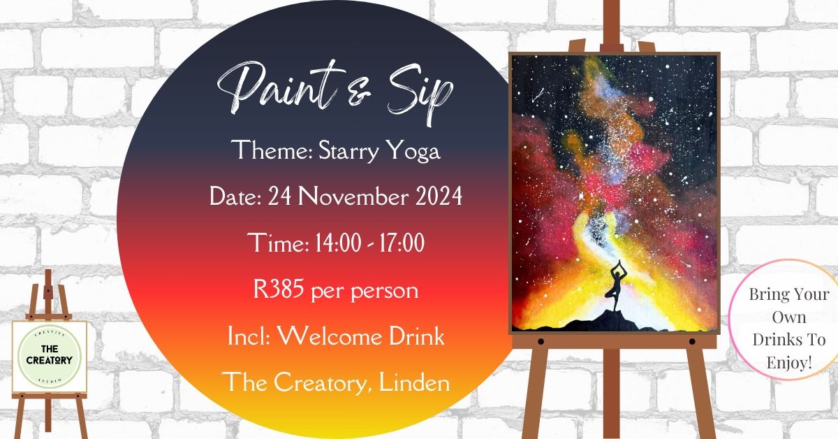 Paint & Sip: Starry Yoga