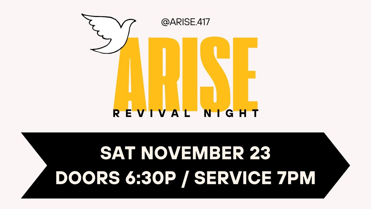 Arise Revival Night - A night of regional intercession & prayer \ud83d\udd25