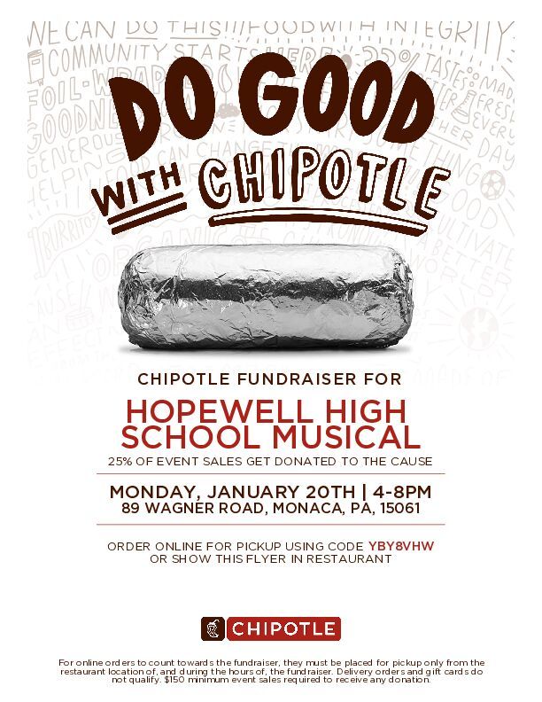 Chipotle Fundraiser for Hopewell Viking Musicals