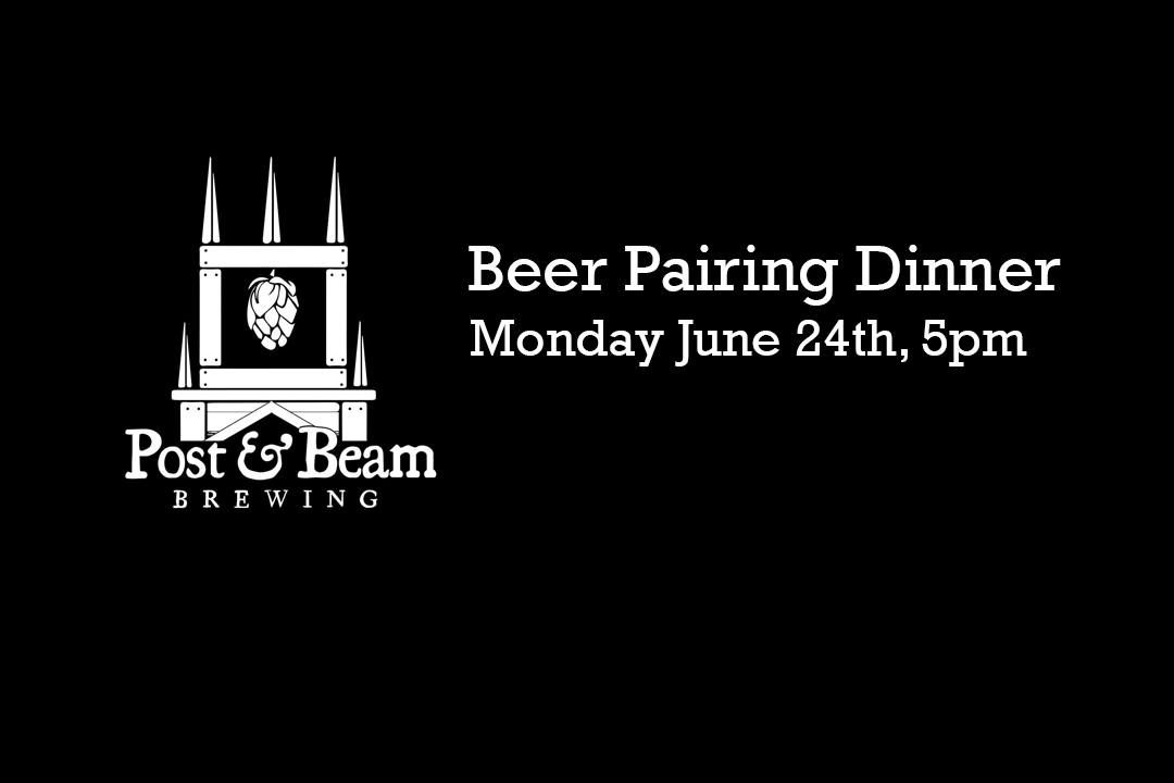 Post & Beam Brewing Beer Pairing Dinner
