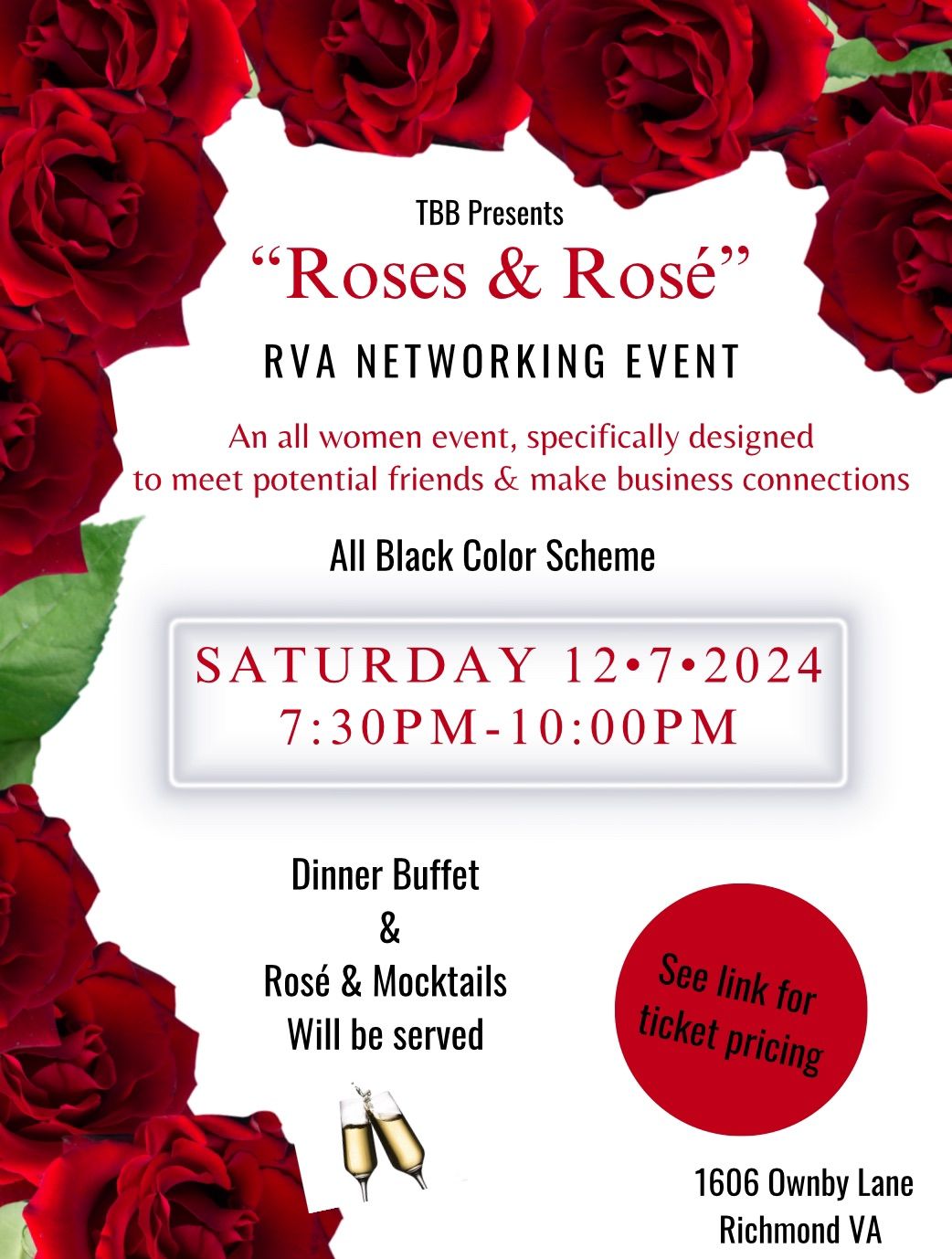 Roses & Ros\u00e8 an all Women Networking Event 