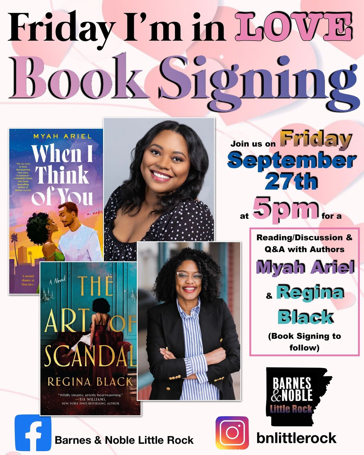 Friday I'm in LOVE Book Signing with Myah Ariel and Rebecca Black