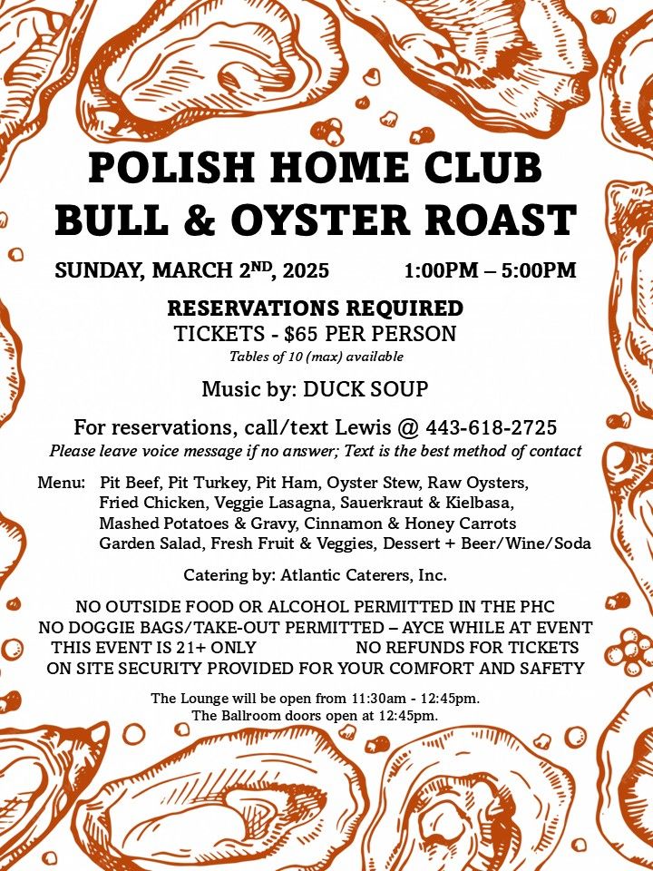 Annual Bull & Oyster Roast