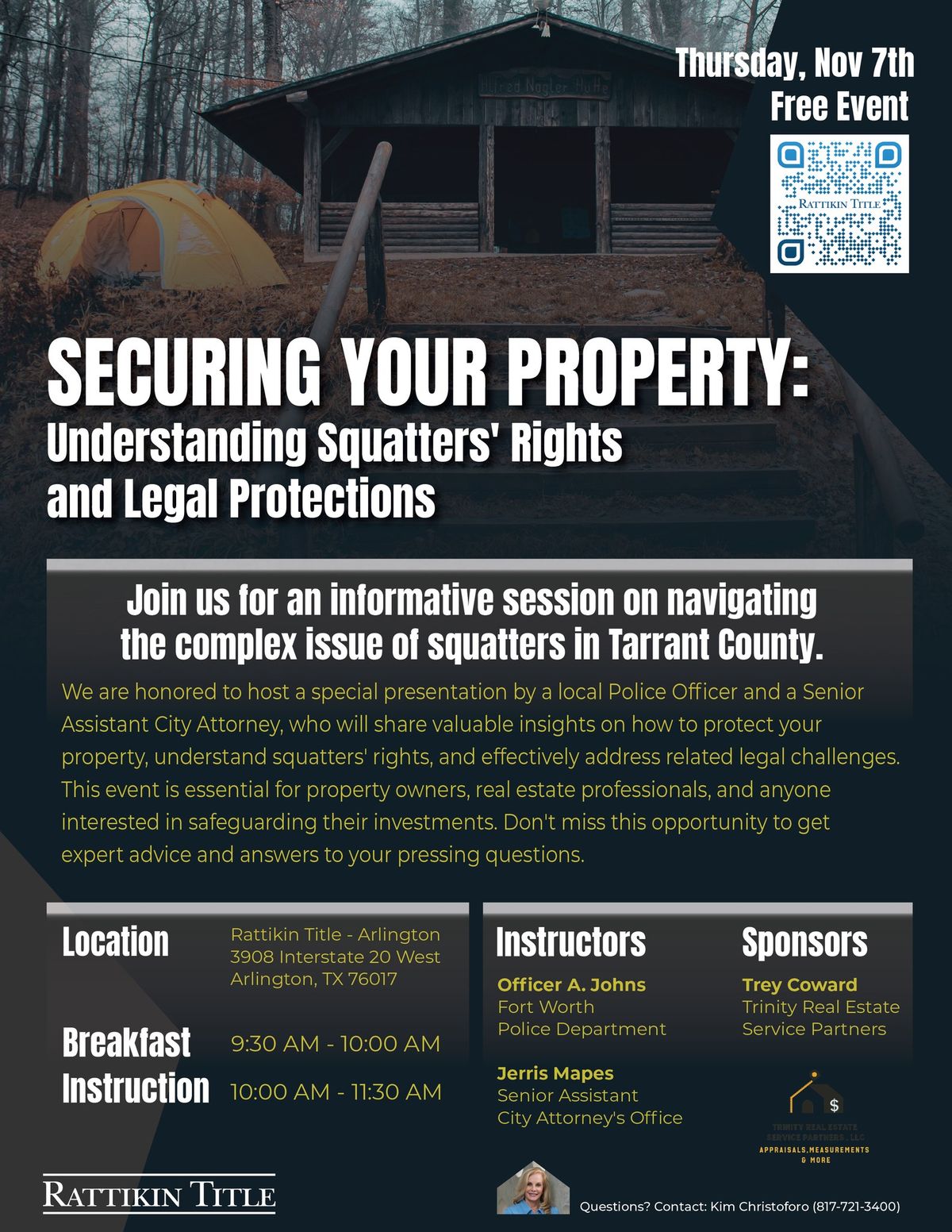 CLASS IS FULL - Securing Your Property: Understanding Squatter's Rights and Legal Protection