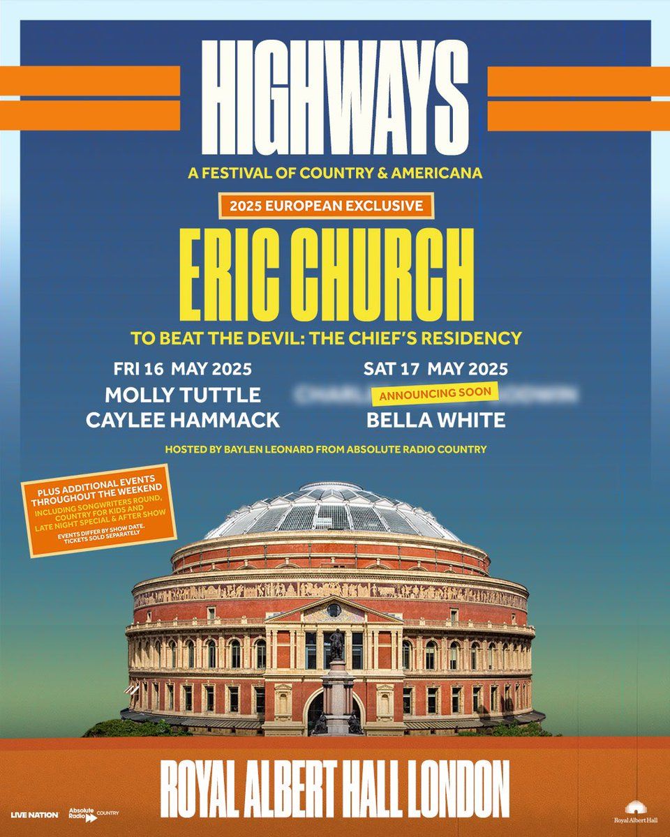 Highways Festival 2025 - Eric Church Tickets