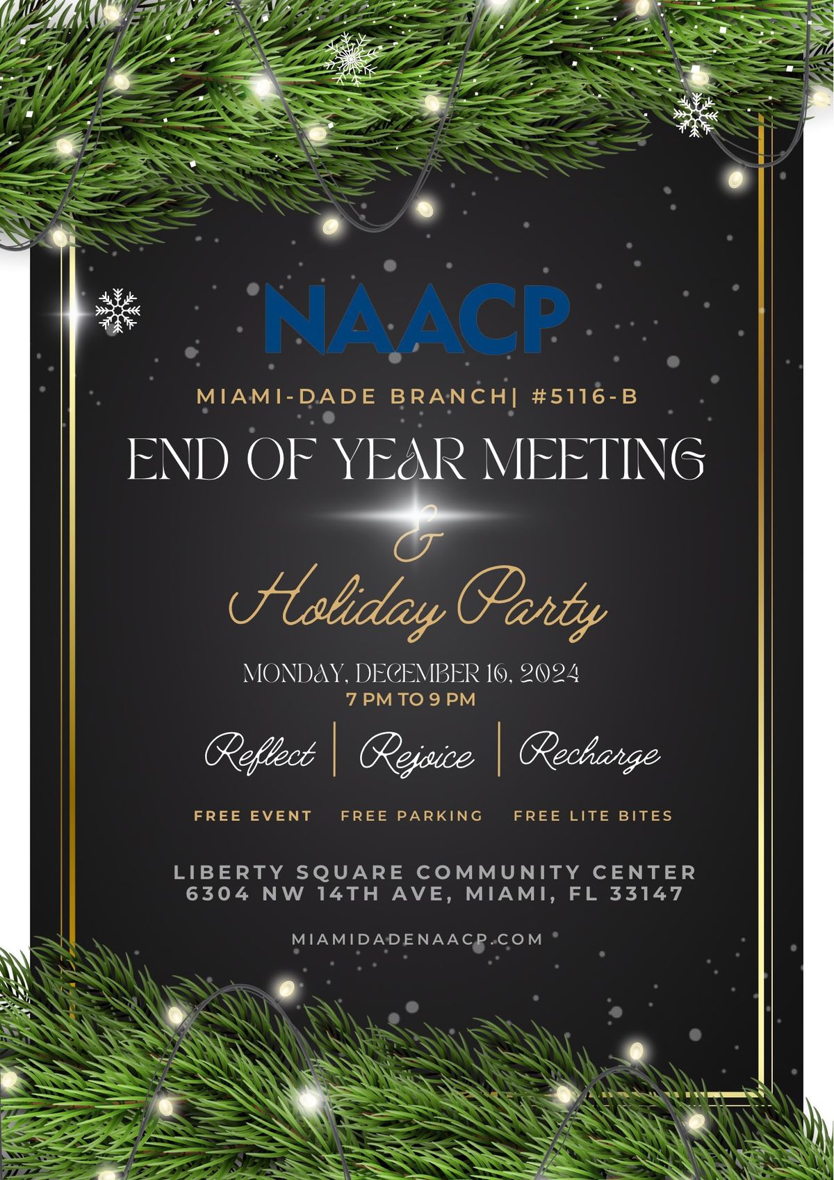 NAACP Miami-Dade Branch Annual End-of-Year Meeting and Holiday Party