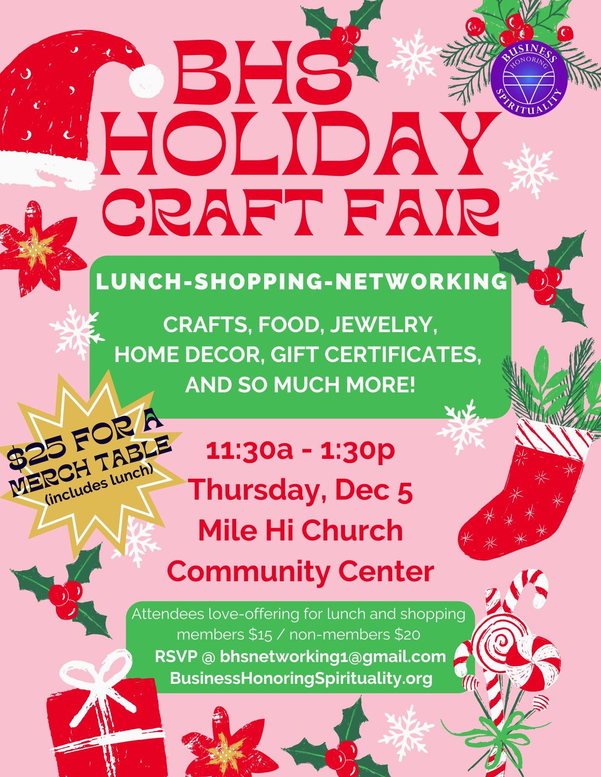 BHS Holiday Craft Fair and Lunch