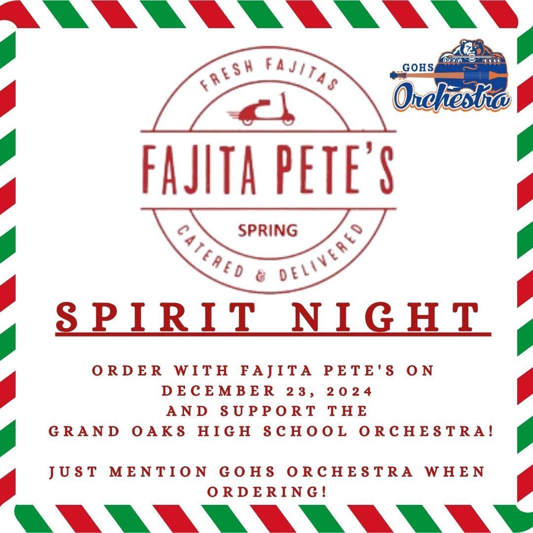 GOHS ORCHESTRA'S SPIRIT NIGHT!