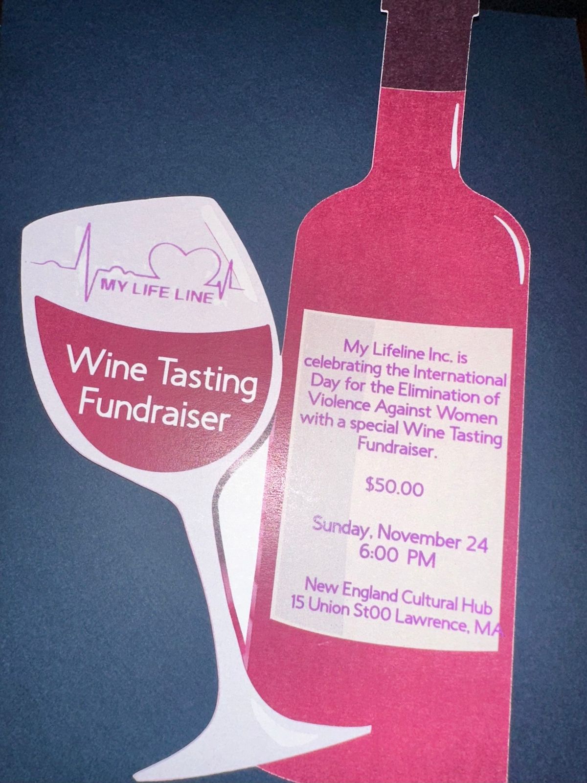 My Lifeline Inc Wine Tasting Fundraiser 