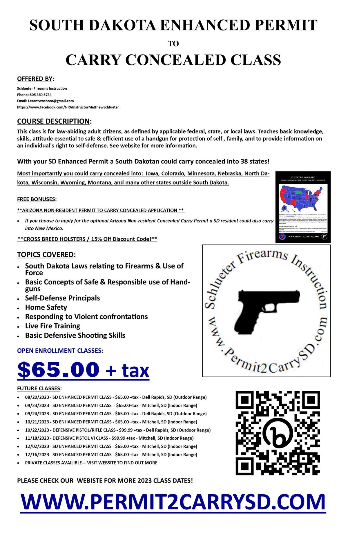 SOUTH DAKOTA ENHANCED PERMIT CLASS