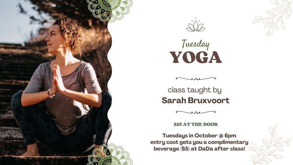 Tuesday Yoga w/ Sarah Bruxvoort, DaDa Gastropub, Sioux Falls, 25