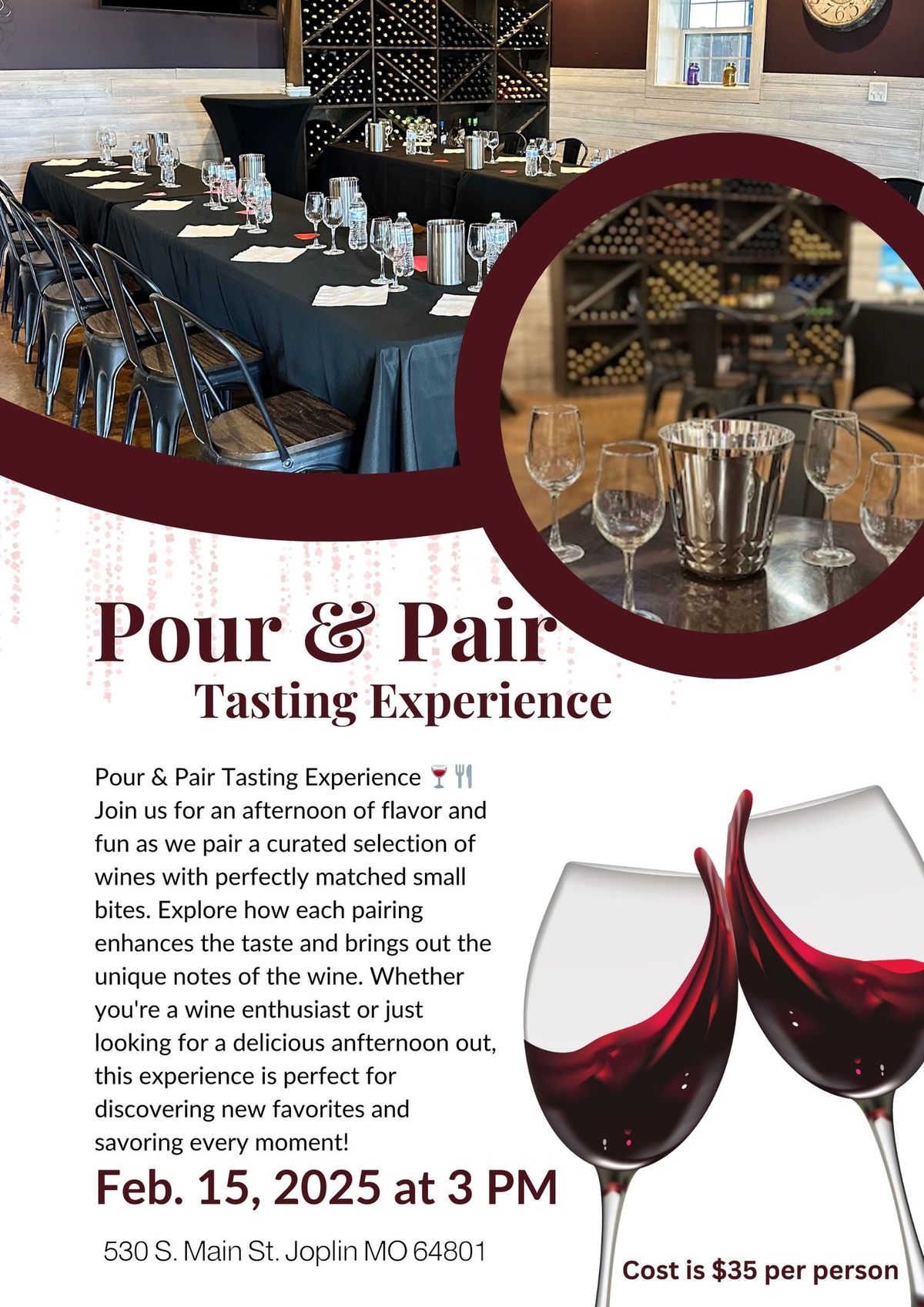 Pour & Sip Tasting Experience at Vino Noir