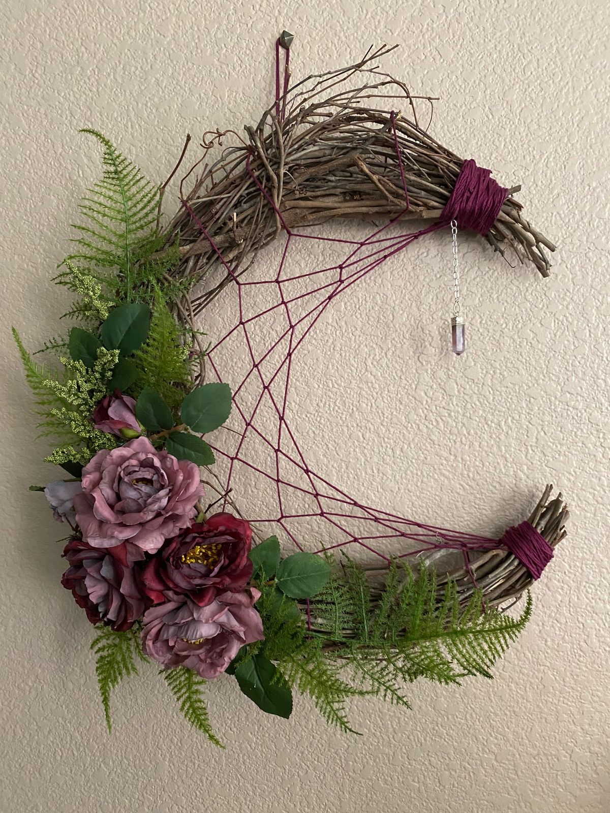 Crescent Moon Dreamcatcher Wreath