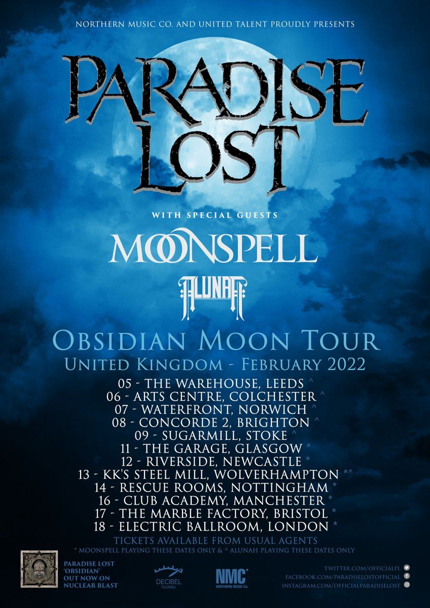 Paradise Lost Nottingham Tickets