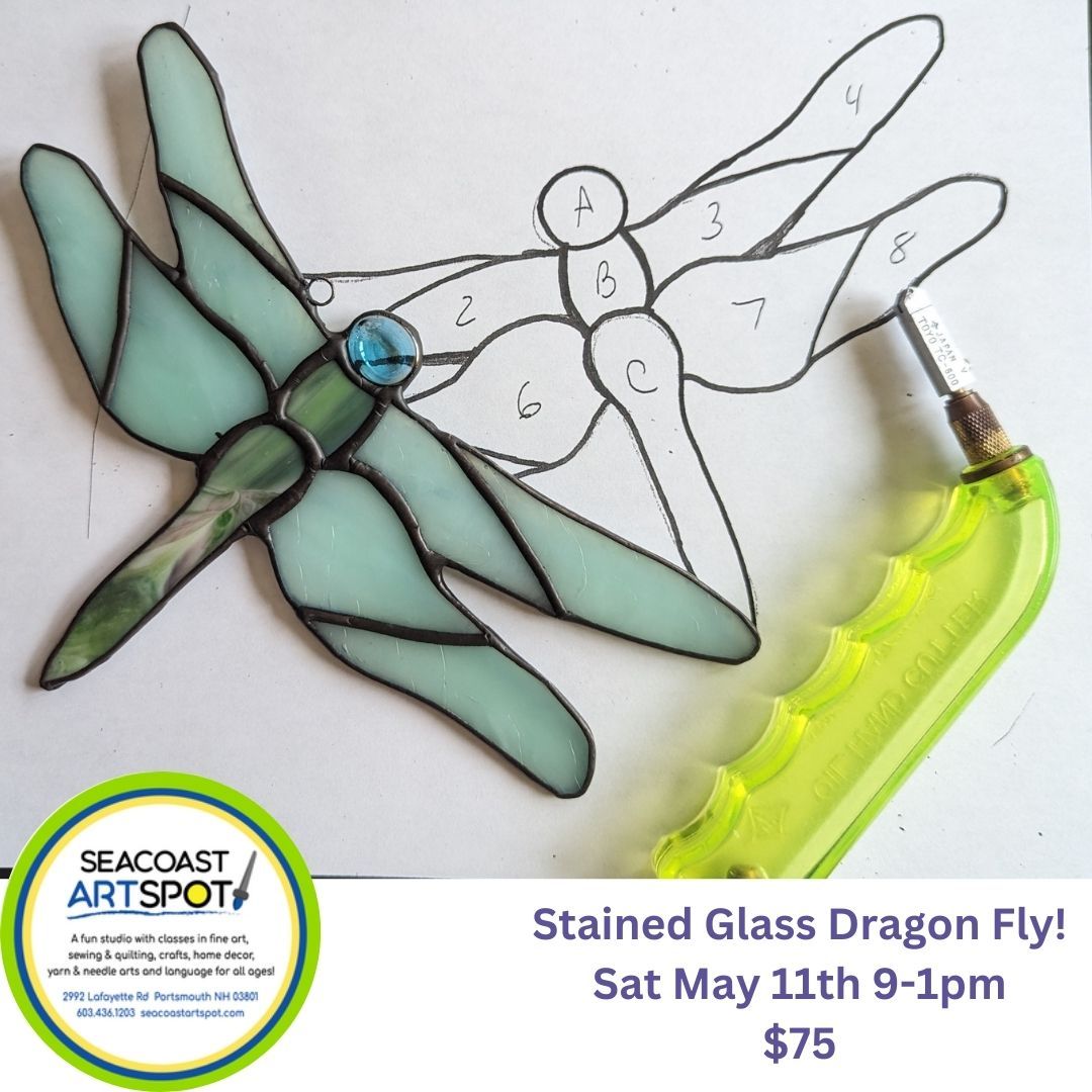 Stained Glass Dragon Fly! $75