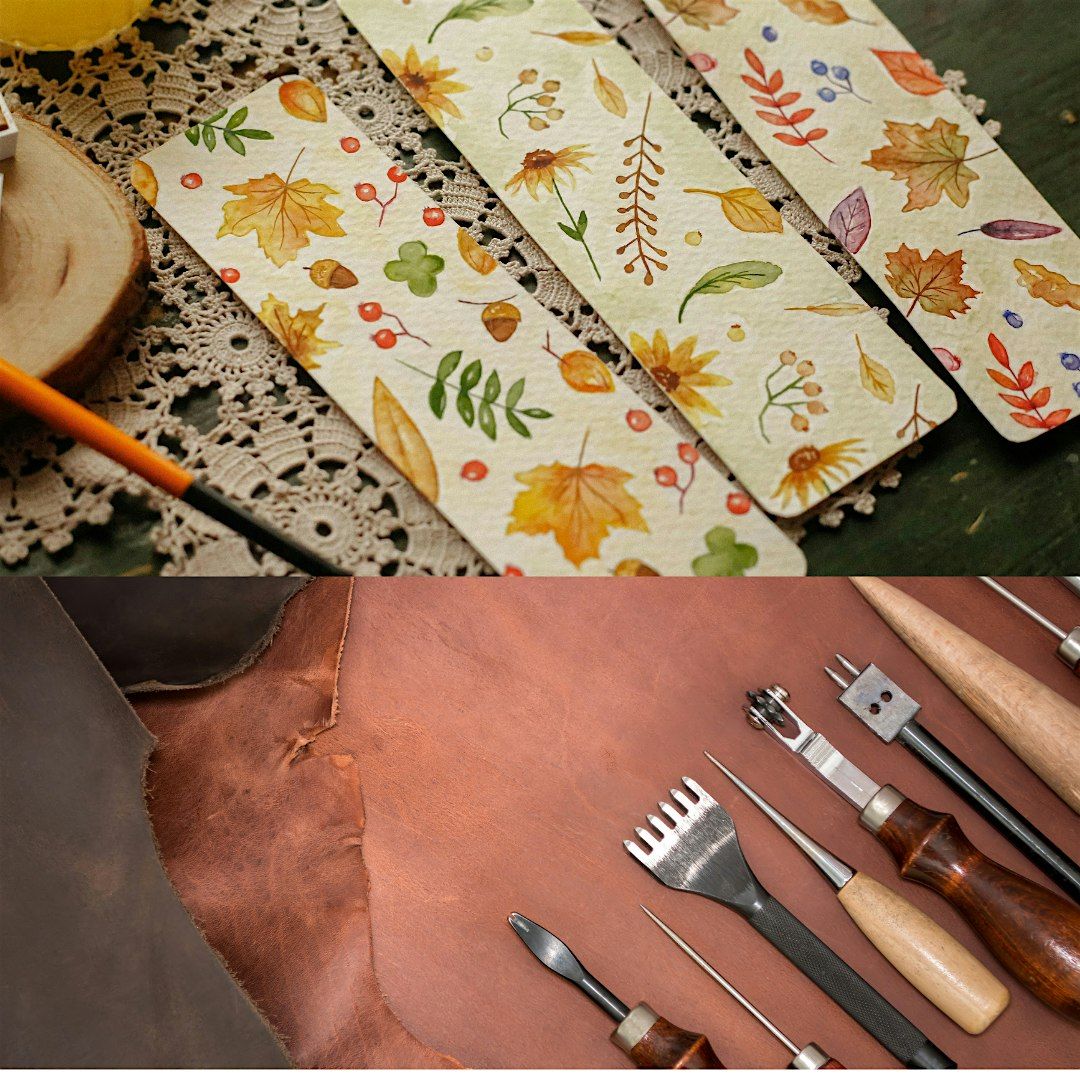 Leather and Material Bookmarks and Key Rings - Community Craft