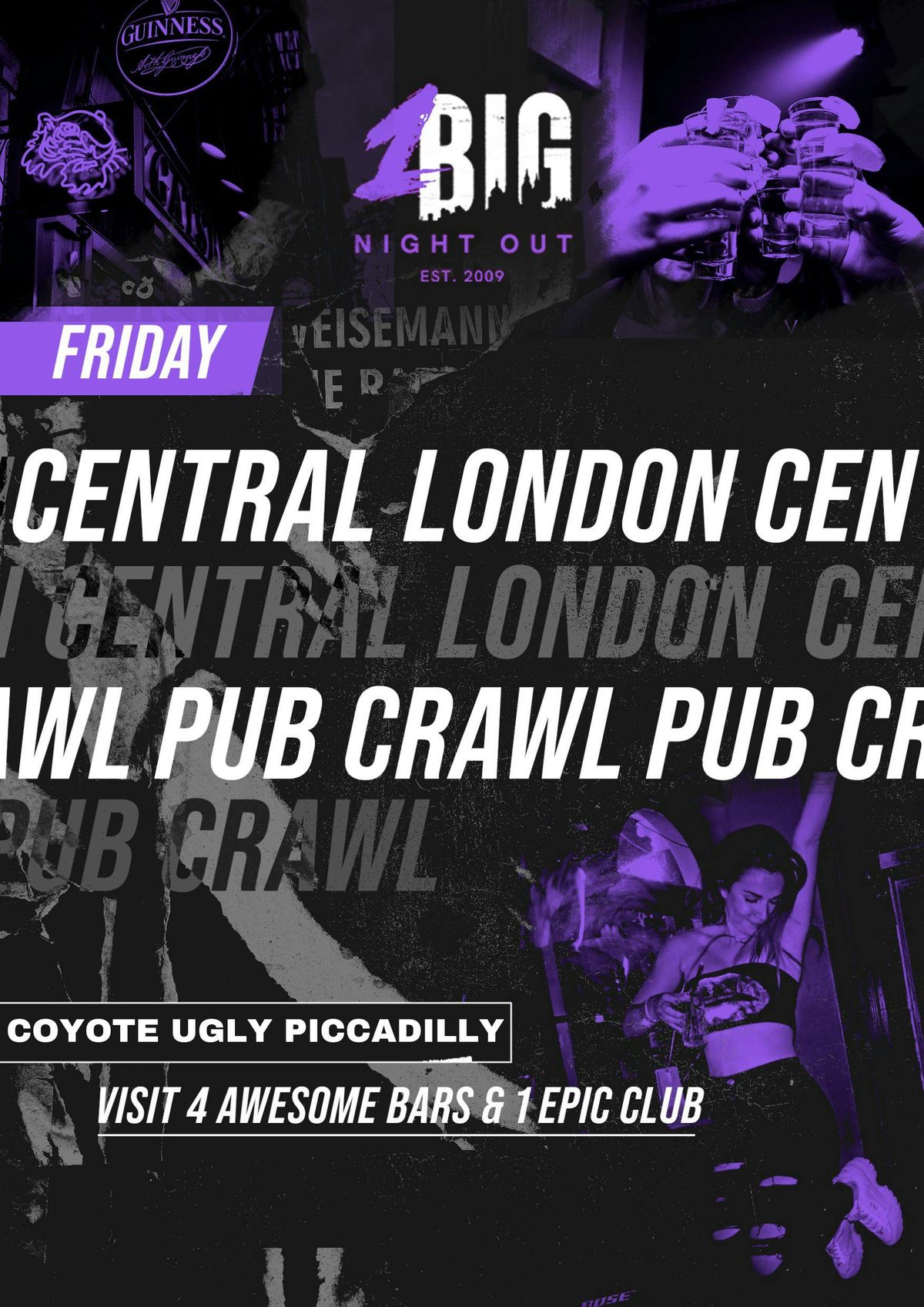 1BNO CENTRAL LONDON PUB CRAWL - FRIDAY 10TH JANUARY