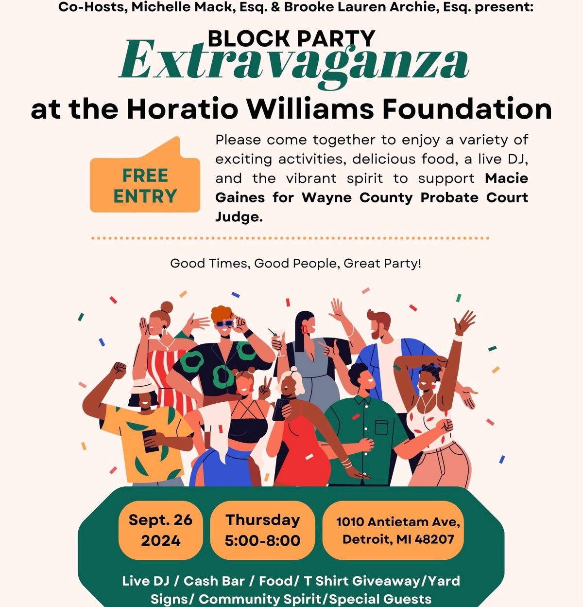 Block Party Extravaganza at the Horatio Williams Foundation