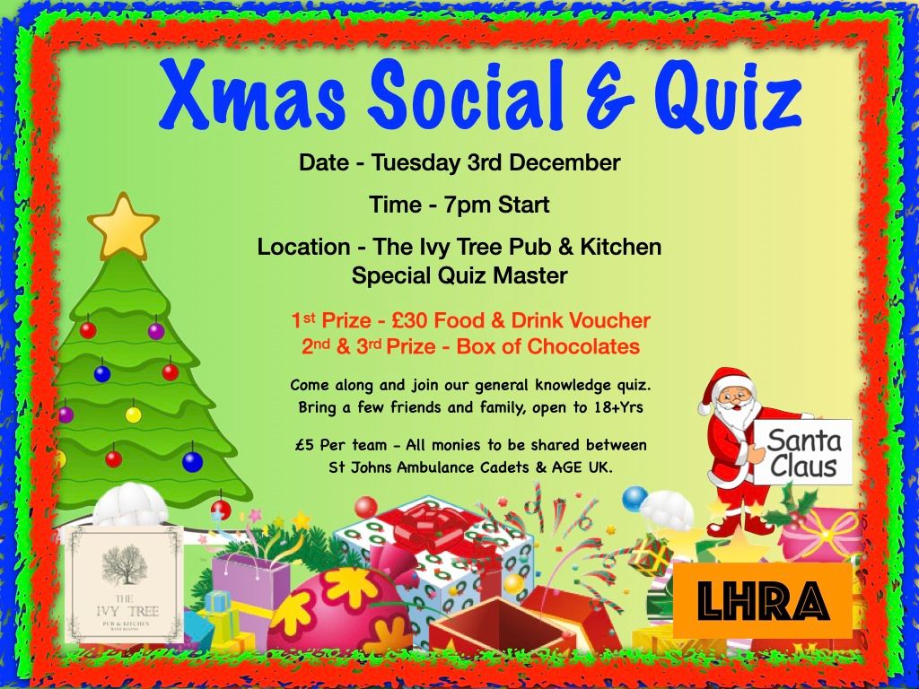 LHRA Residents Social & Xmas Quiz