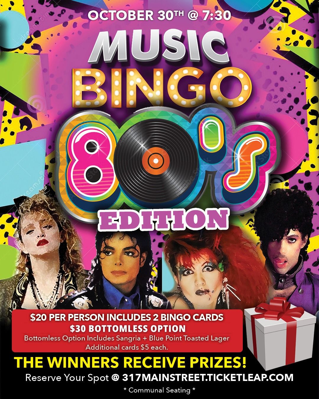 80's Music Bingo at 317!