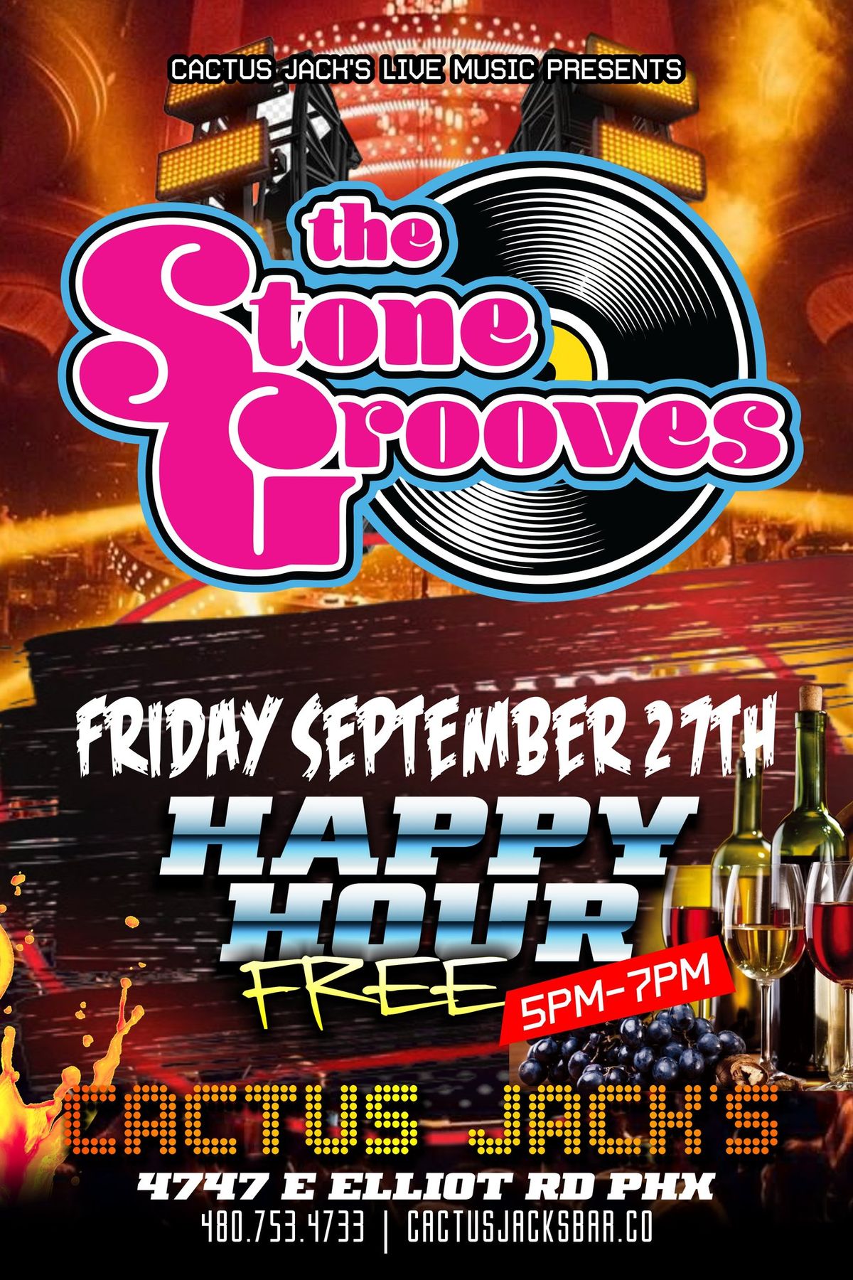 The Stone Grooves play a Free Happy Hour at Cactus Jack's!