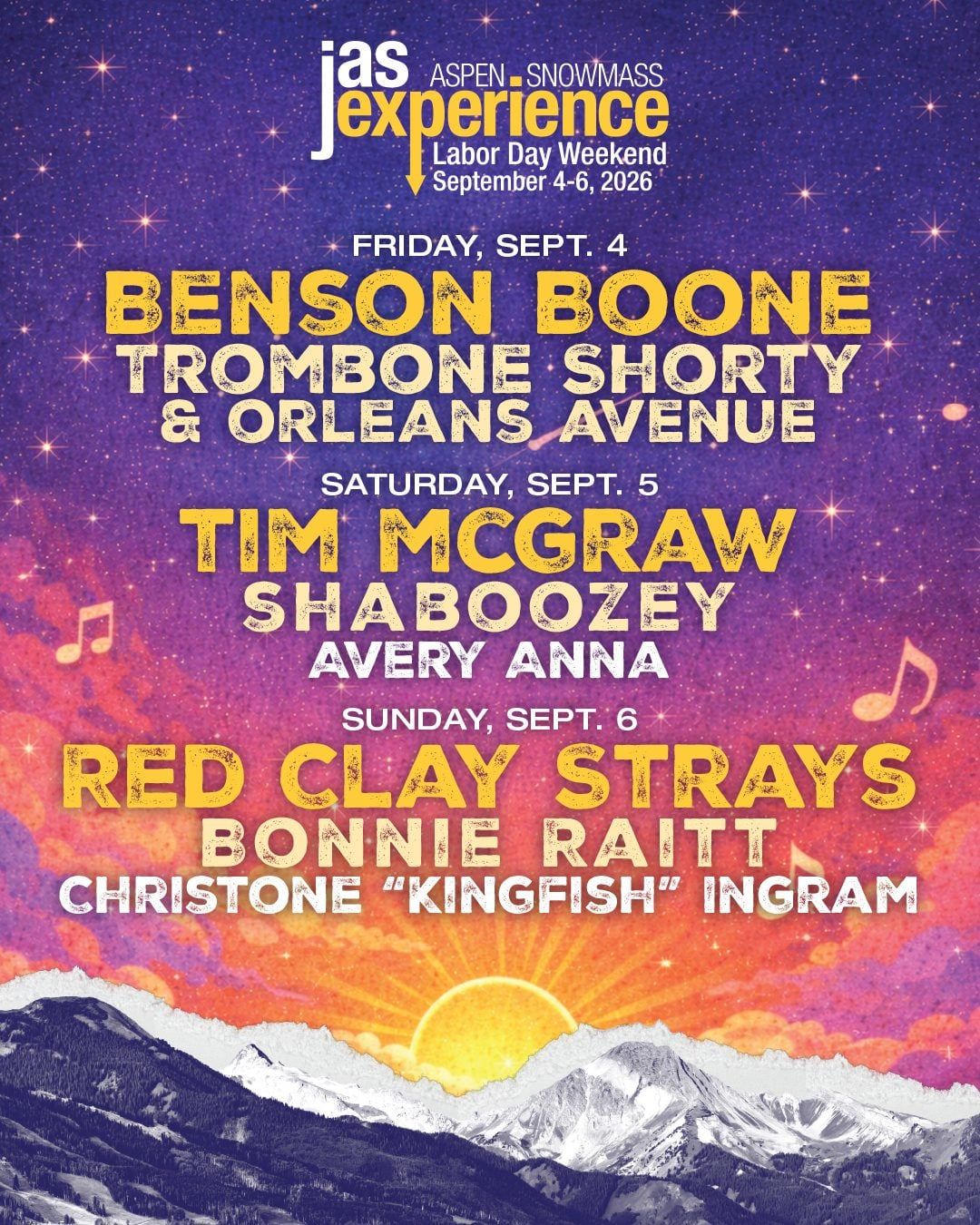 JAS Labor Day Experience: Tim McGraw  Shaboozy & Avery Anna - Saturday