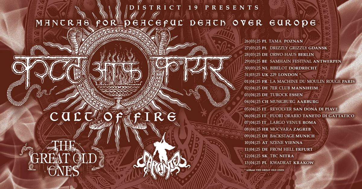 CULT OF FIRE (CZ) + The Great Old Ones (FR) + Caronte (IT), NITRA - Domof Creativity