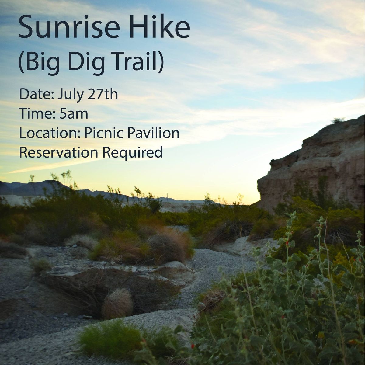 Sunrise Hike - Big Dig Trail