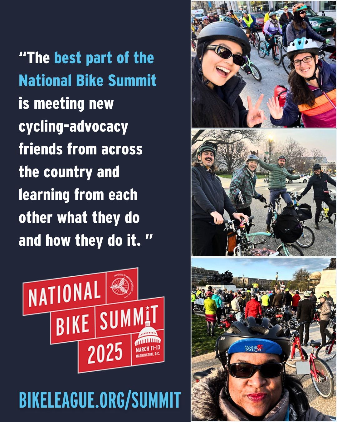 Join BikeWhidbey at the National Bike Summit & DC Lobby Day