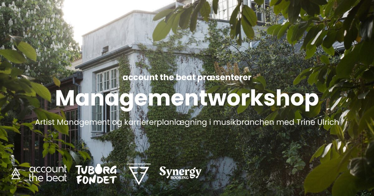 Workshop: Artist Management og karriereplanl\u00e6gning