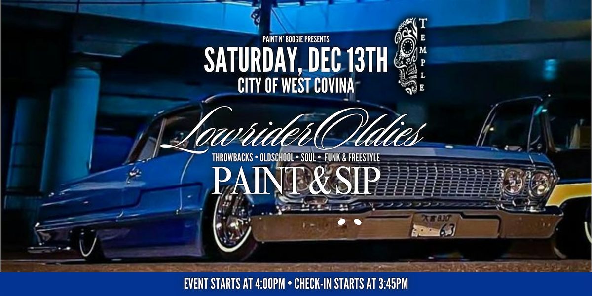 Paint N' Sip w\/ STILO ROLAS: Oldies  \u2022 Old-School \u2022  Funk & Freestyle+More!