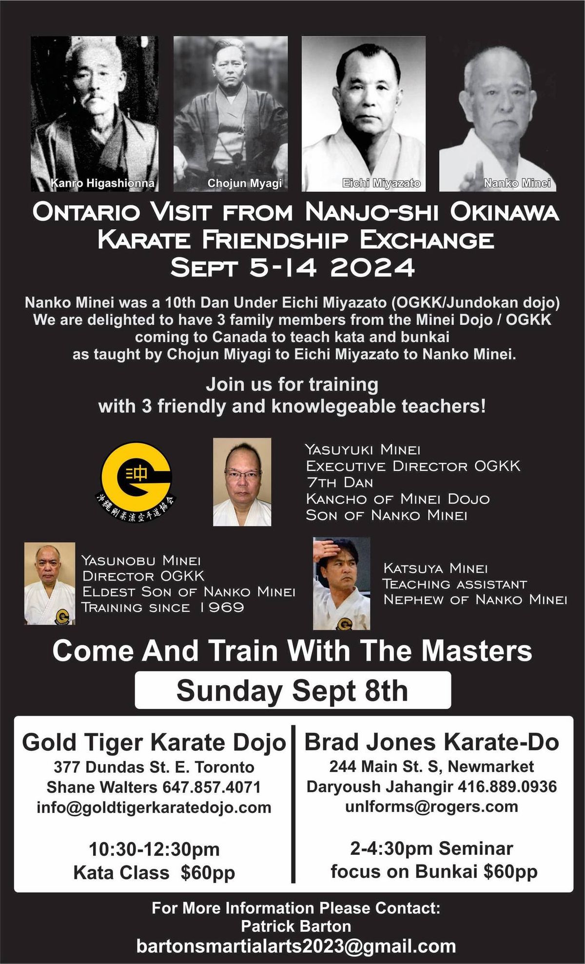 Okinawan Masters Visit to Newmarket