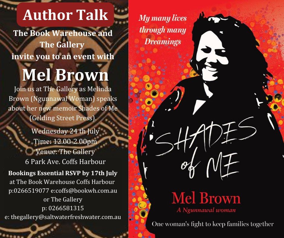 Gelding Street Press presents Mel Brown at The Book Warehouse and The Gallery