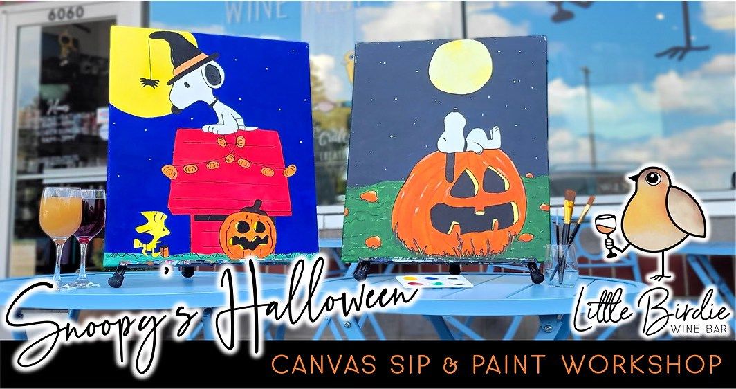 Snoopy's Halloween | Canvas Sip & Paint Workshop (10\/12@ 1pm)