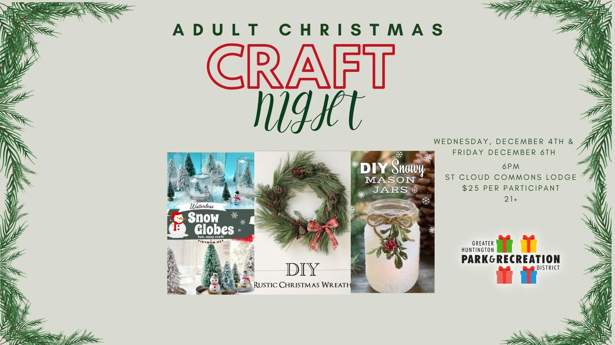 ADULT CHRISTMAS CRAFT NIGHT- 12\/4