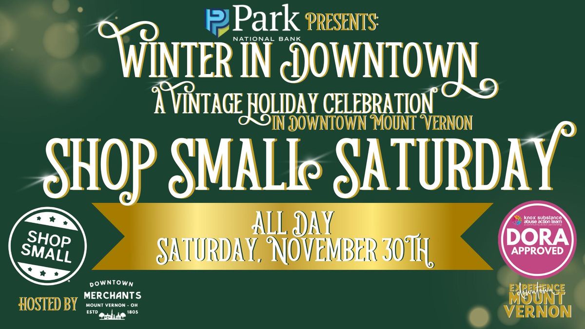 Shop Small Saturday hosted by the Downtown Mount Vernon Merchants