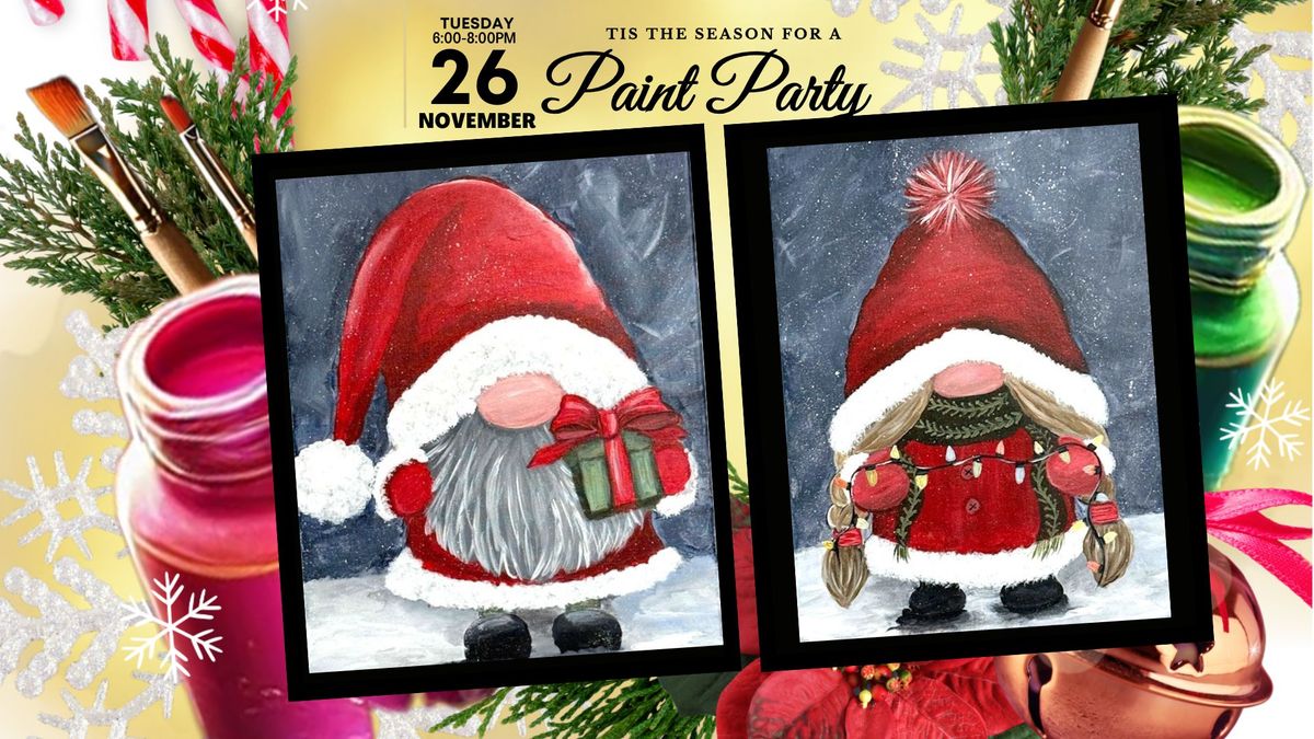 Holiday Gnomies Paint Party