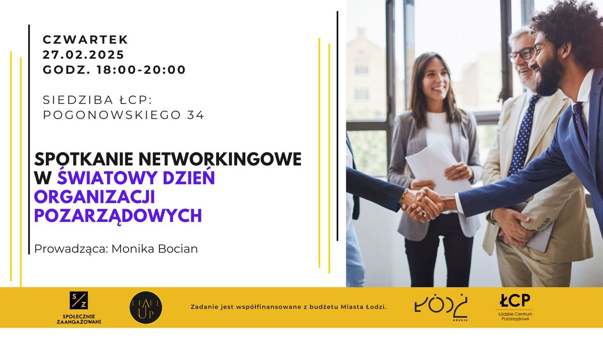 Spotkanie networkingowe w \u015awiatowy Dzie\u0144 Organizacji Pozarz\u0105dowych