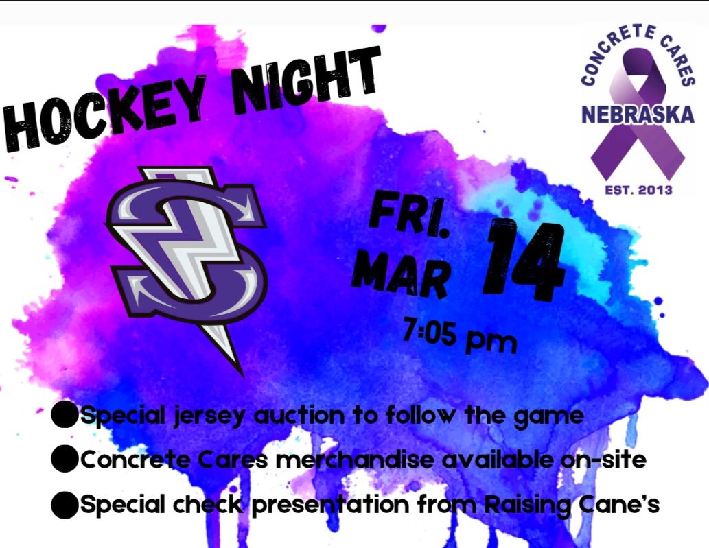 Concrete Cares of Nebraska Hockey Night with Tri-City Storm