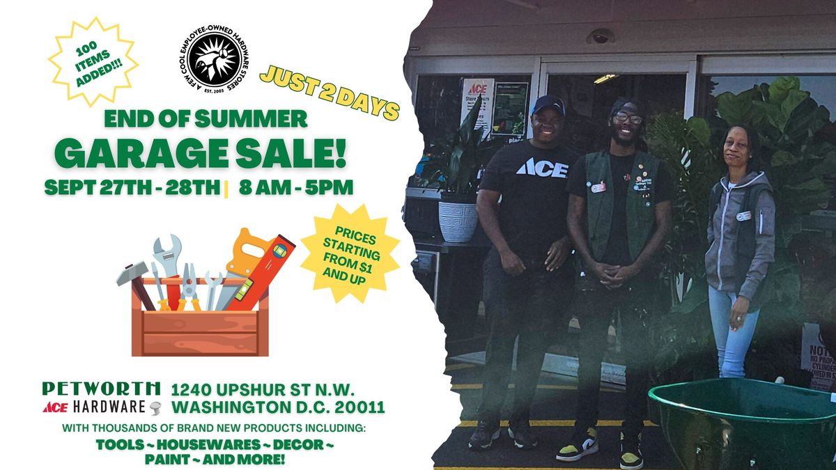 Petworth Ace Hardware Garage Sale