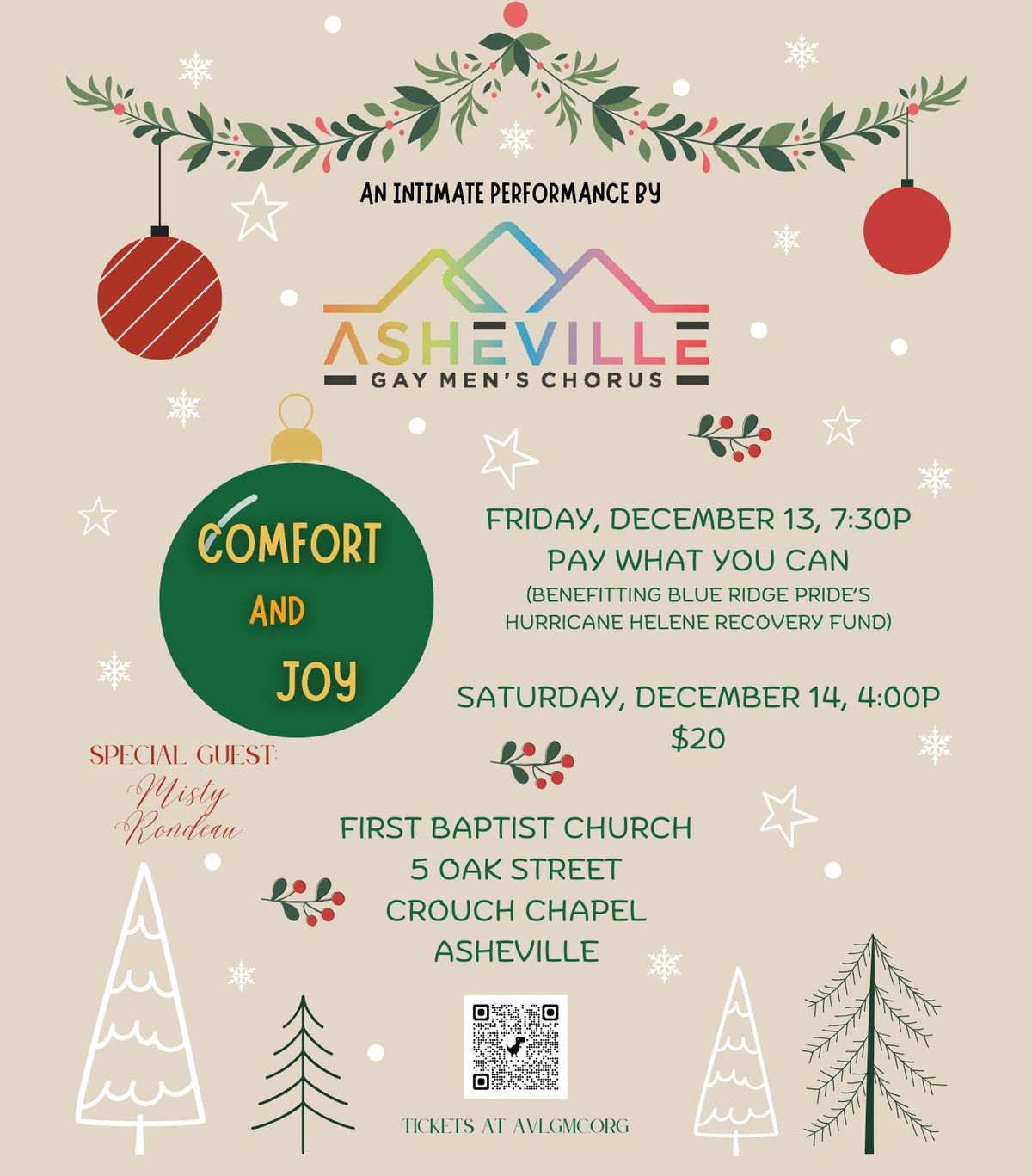 Comfort and Joy: An Intimate Evening with the Asheville Gay Men\u2019s Chorus