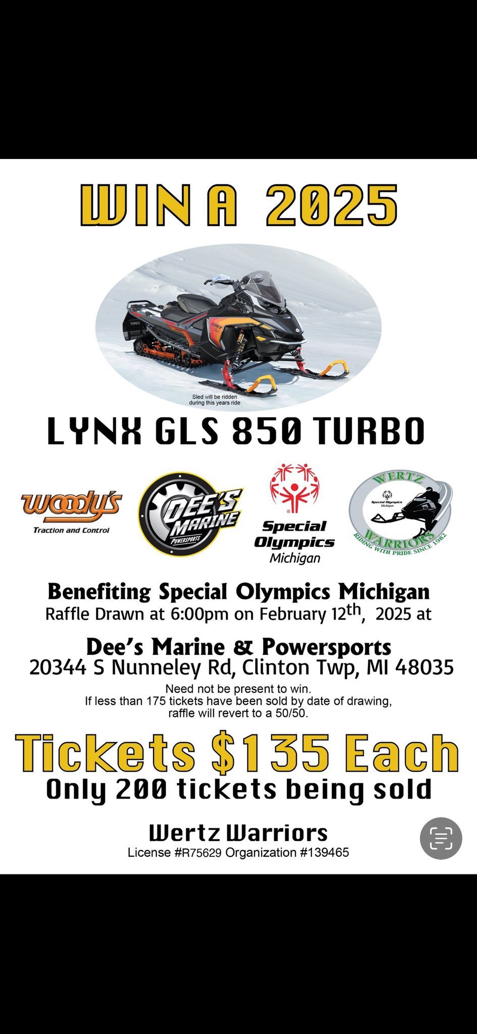 BRP Lynx Snowmobiles Raffle