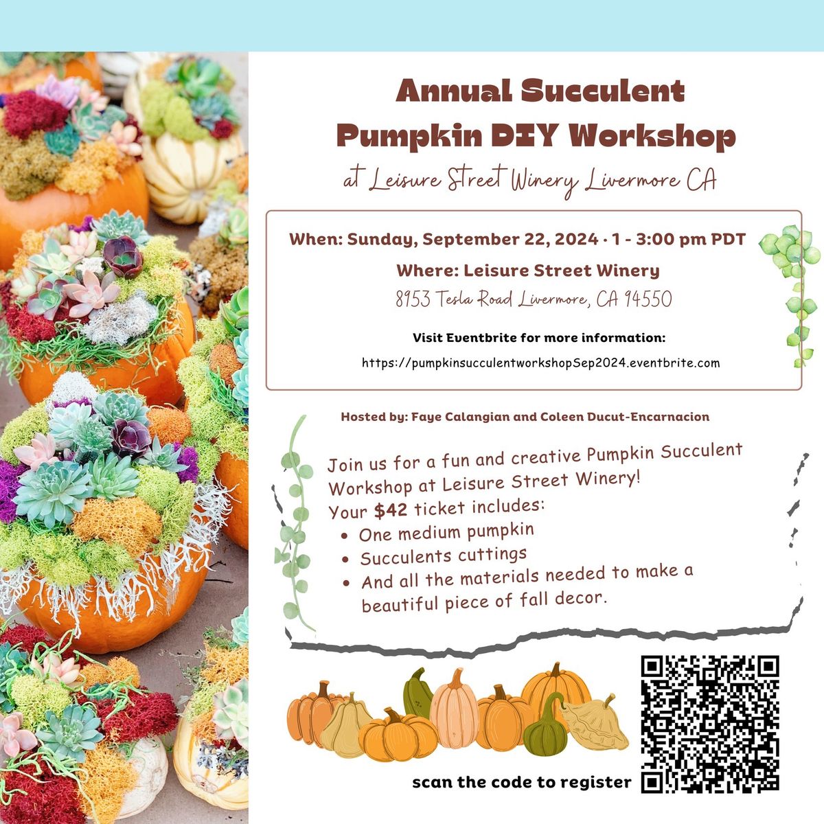 Succulent Pumpkin DIY Workshop